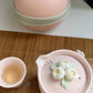 粉红雕花茶具 Pink Tea Set