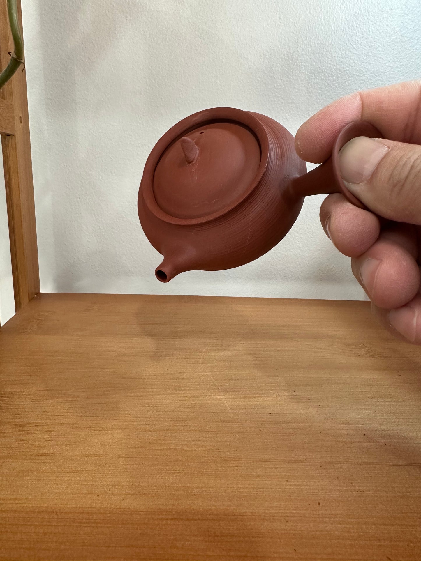 潮州手拉朱泥壶 章永城作品 Chaozhou hand-made red clay tea pot, 120ml 茶壶