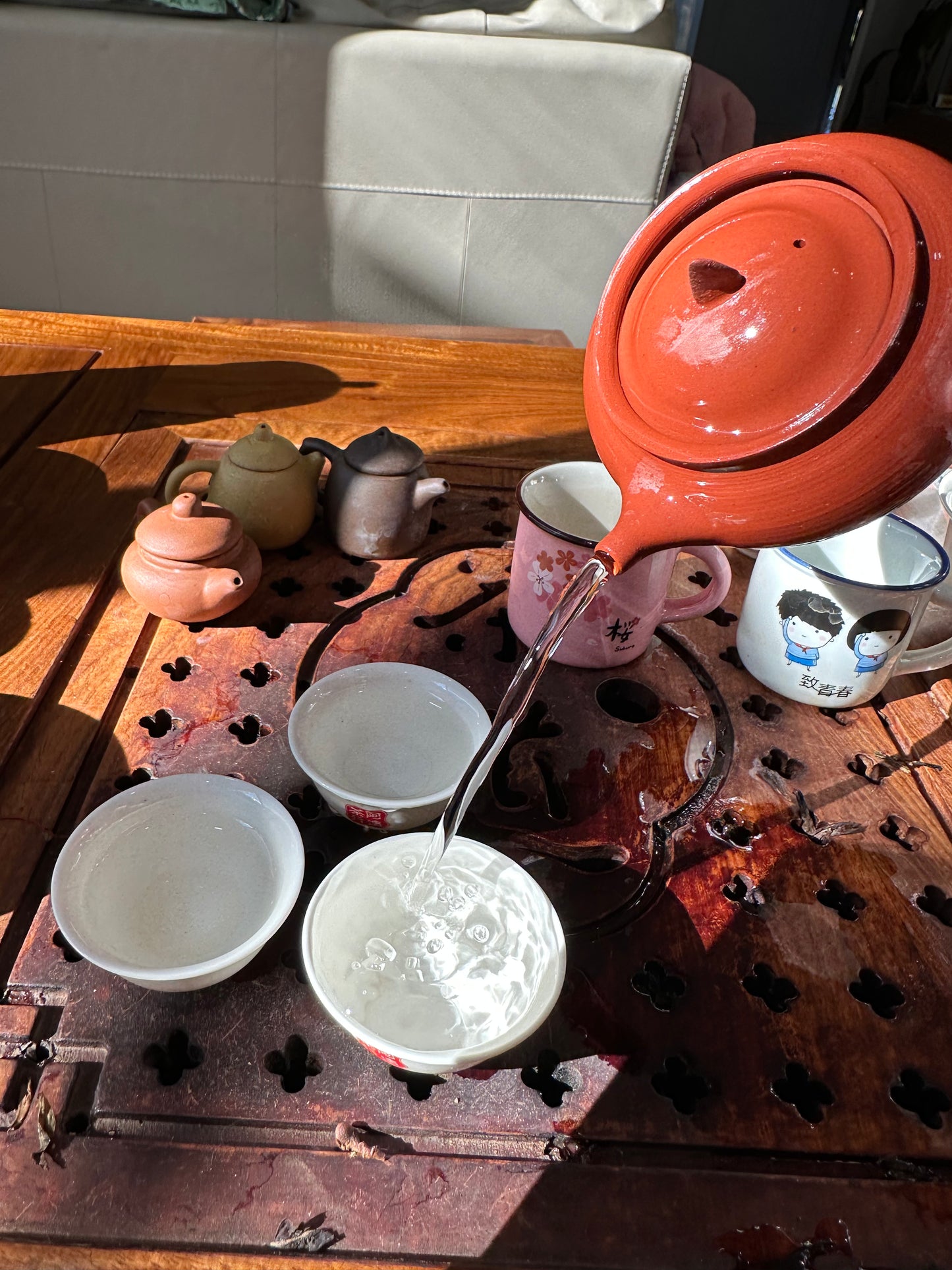 潮州手拉朱泥壶 章永城作品 Chaozhou hand-made red clay tea pot, 120ml 茶壶