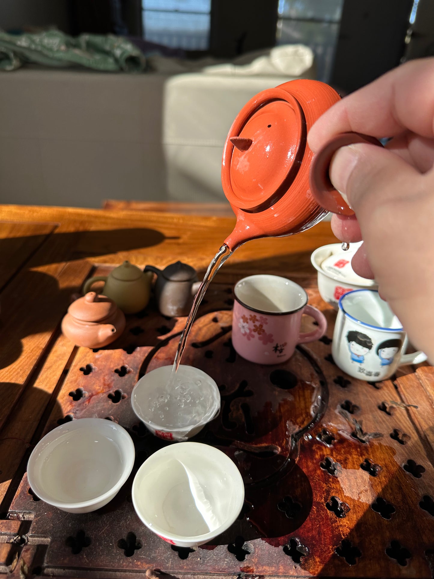 潮州手拉朱泥壶 章永城作品 Chaozhou hand-made red clay tea pot, 120ml 茶壶